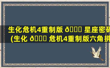 生化危机4重制版 🐘 星座密码(生化 🐈 危机4重制版六角拼图攻略)